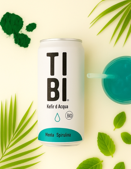 Kefir d'Acqua Menta e Spirulina (330ml) - Tibi
