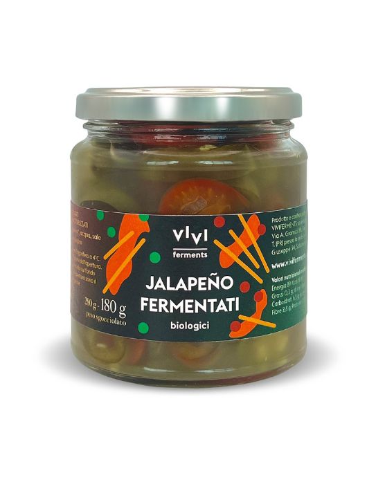 Jalapeños Fermentati BIO (180 gr) - Vivi Ferments