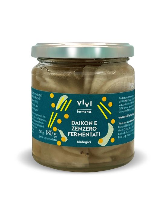 Daikon e Zenzero Fermentati - Vivi Ferments