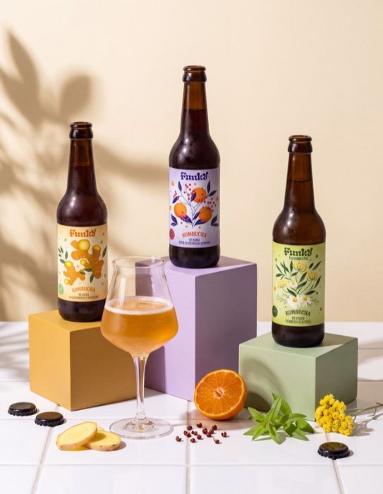 Box Degustazione Kombucha (3 Gusti - Box da 12/24 Bott.) - Funky Fermenteria