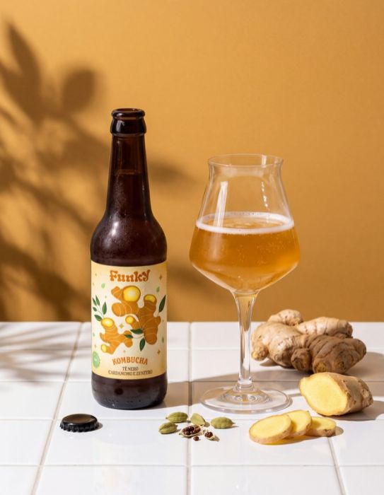 Kombucha Cardamomo e Zenzero (33 cl) - Funky Fermenteria