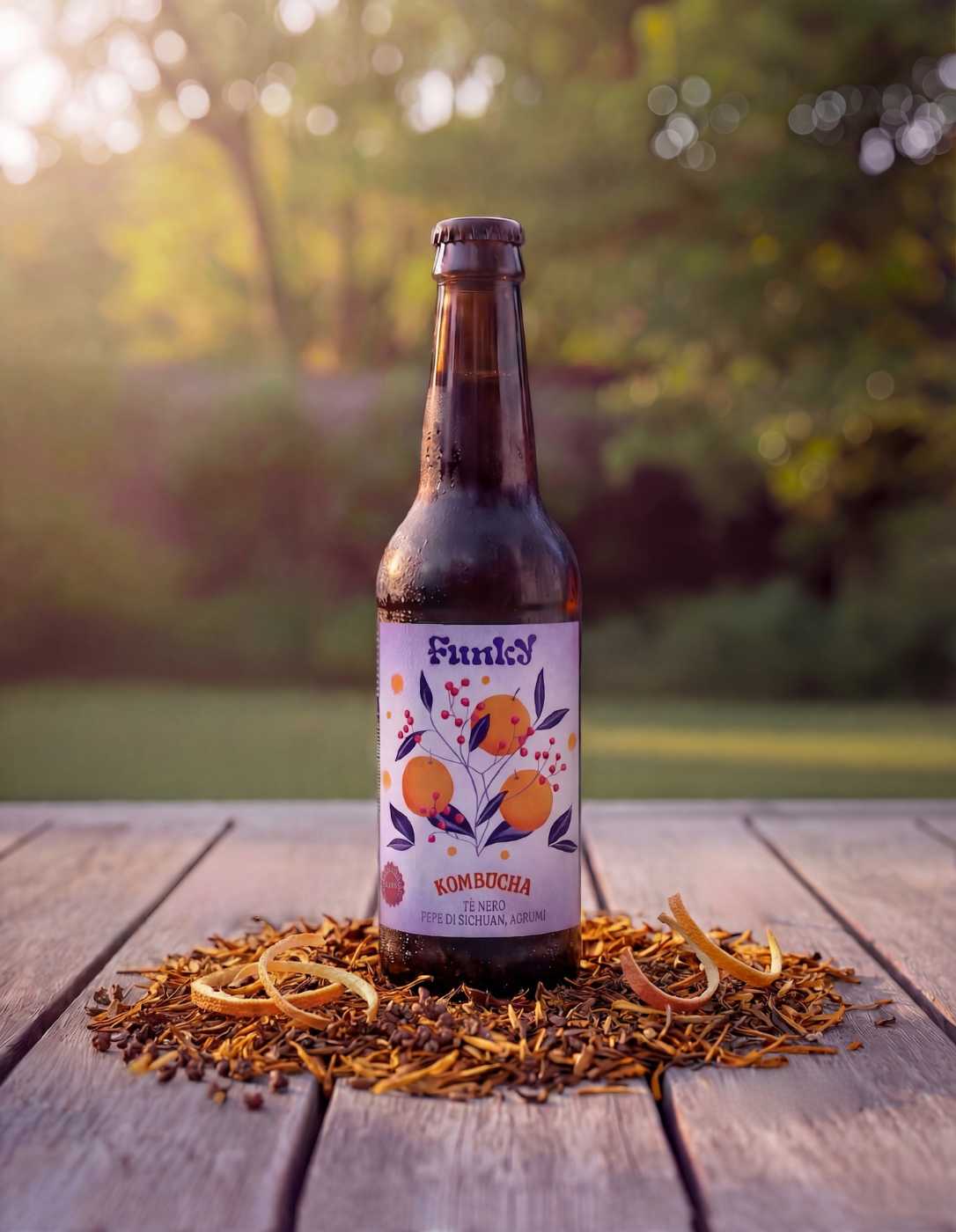 Kombucha Pepe di Sichuan e Agrumi (33 cl) - Funky Fermenteria