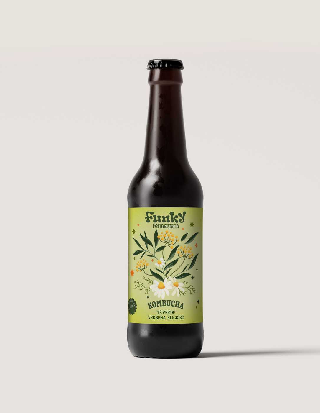 Kombucha Verbena, Elicriso e Camomilla (33 cl) - Funky Fermenteria - immagine 2
