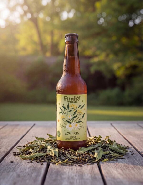 Kombucha Verbena, Elicriso e Camomilla (33 cl) - Funky Fermenteria