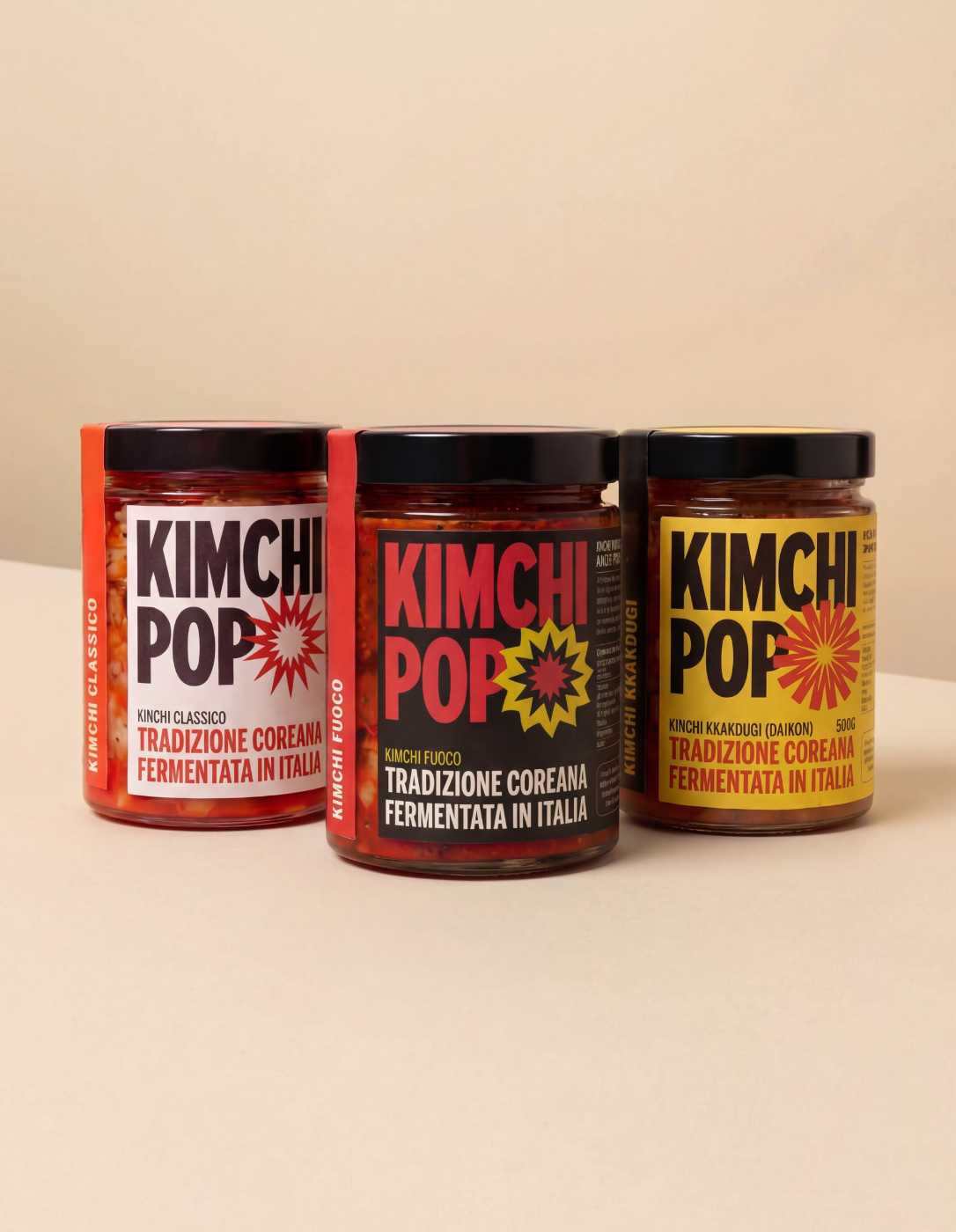 Box Kimchi Evolution n.3 (3 barattoli da 500g) - KIMCHI CLASSICO, FUOCO e KKAKDUGI